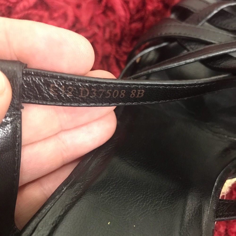Black Cole Haan Strappy Wedge Sandals - Picture 5 of 5